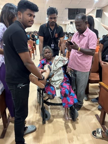 Nov 2024 Walk India distribution for Rotaract Club of Easwari Eng college at Ramapuram